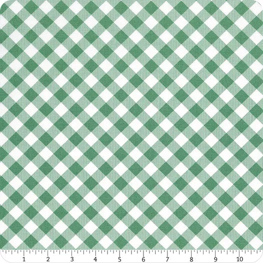 Priscilla's Pretty Plaids 9300-68 Green and White Buffalo Check