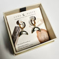 Pyrite Crescent Huggie Hoop Earrings