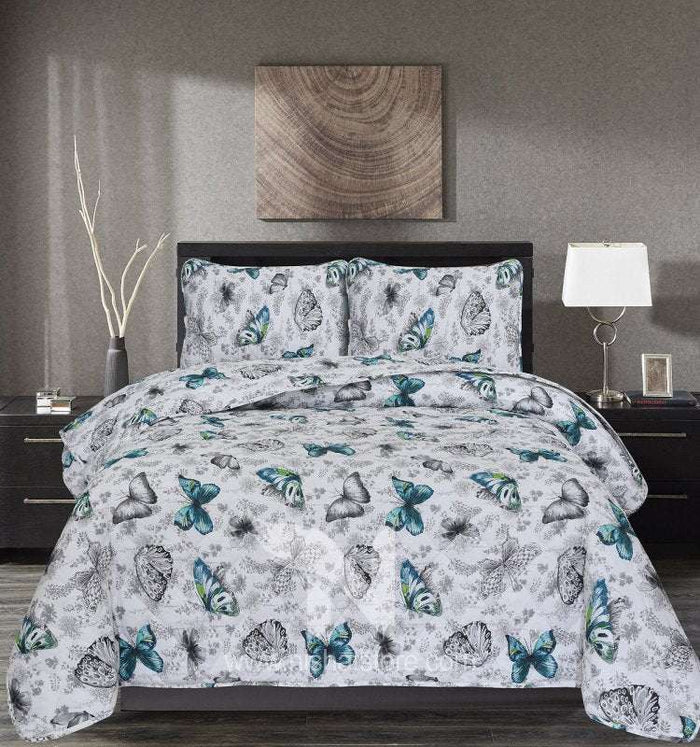 Quilted Bed Spread 3 PCS Design Code 108 - Nishat Creative Store
