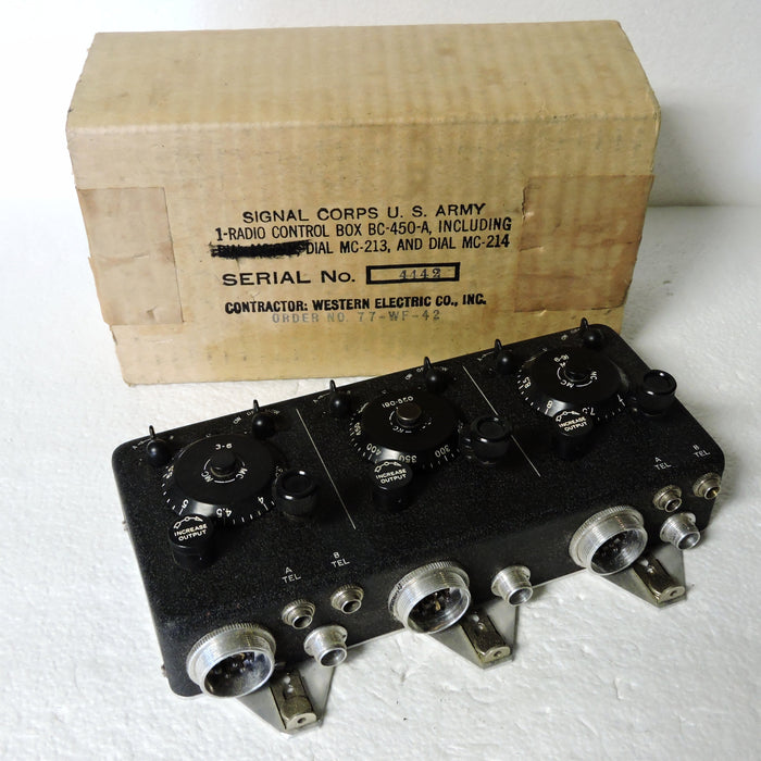 Radio Control Box BC-450A for SCR-274 Airborne Radio Set