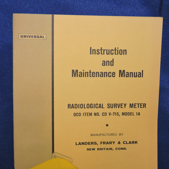 Radiological Survey Meter (Geiger Counter) CDV-715 Model 1A