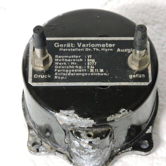 Rate of Climb / Vertical Speed Indicator, 5 M/S, Luftwaffe Variometer