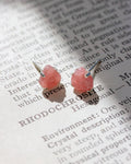Raw Rhodochrosite Sterling Silver Post Earrings