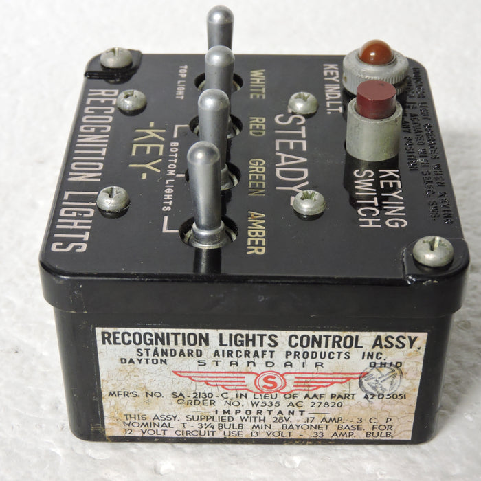 Recognition Light Control Assembly WW2-era SA2130C AAF 42D5051