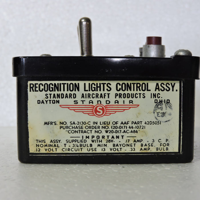 Recognition Light Control Assembly WW2-era SA2130C AAF 42D5051
