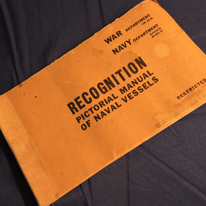Recognition Manual, Naval Vessels, FM 30-50, 1943