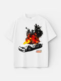 Remera Familyarg Japanese Carrera Supersized Blanco