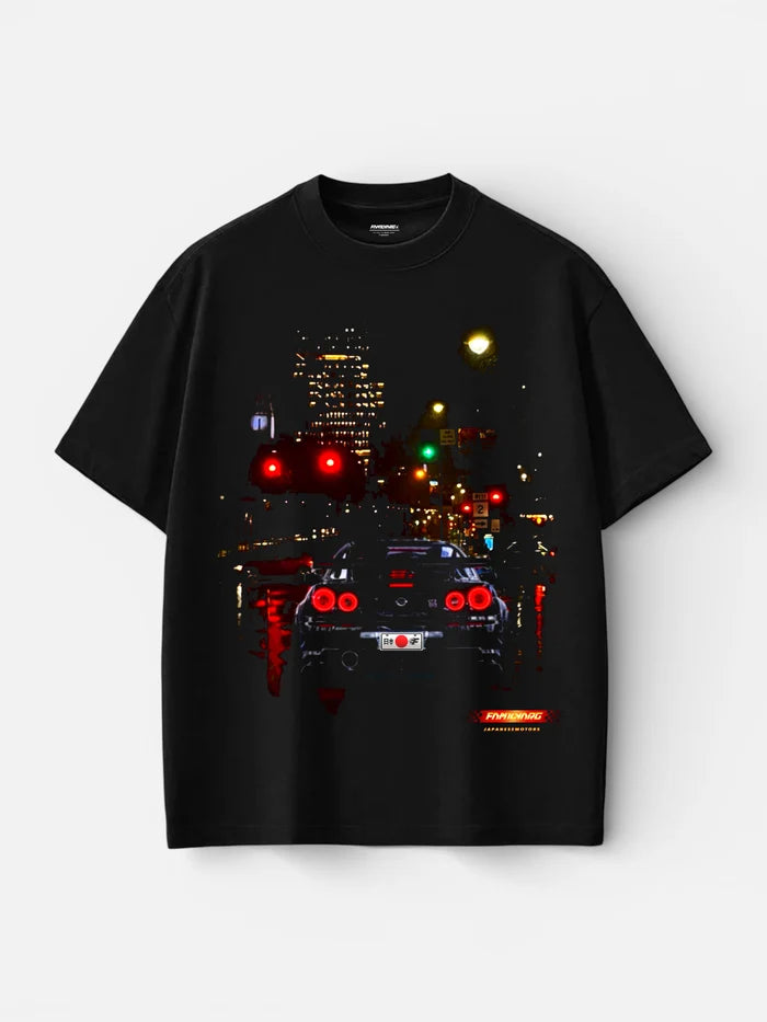 Remera Familyarg Japanese City Supersized Negro