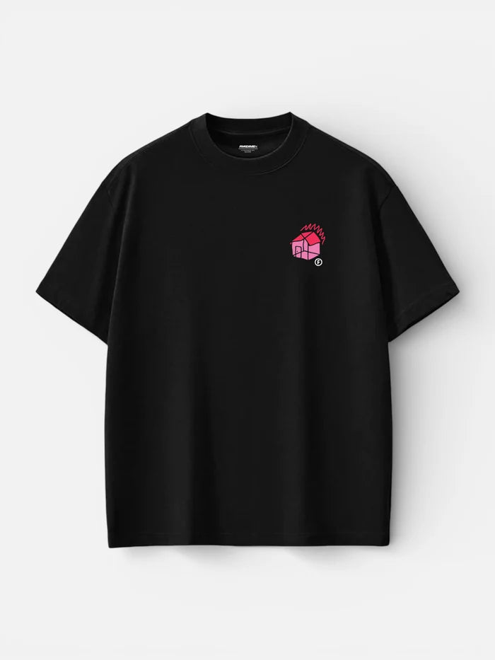Remera Familyarg Ruined Fire Negro
