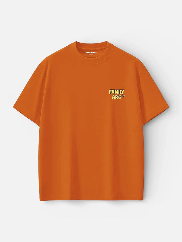 Remera Familyarg Tired Supersized Naranja