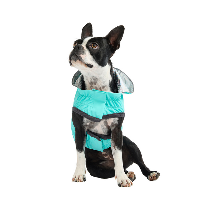 Reversible Raincoat Neon Aqua