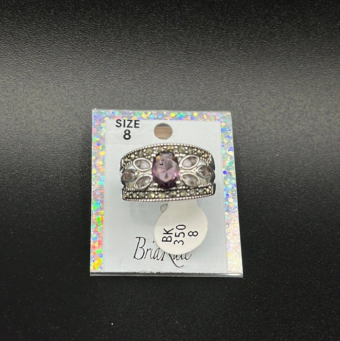 Ring Amethyst CZ BK 350