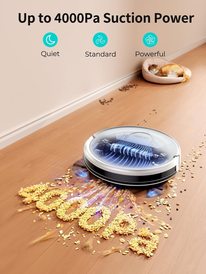 Robot Vacuum and Mop - 4000Pa Powerful Suction