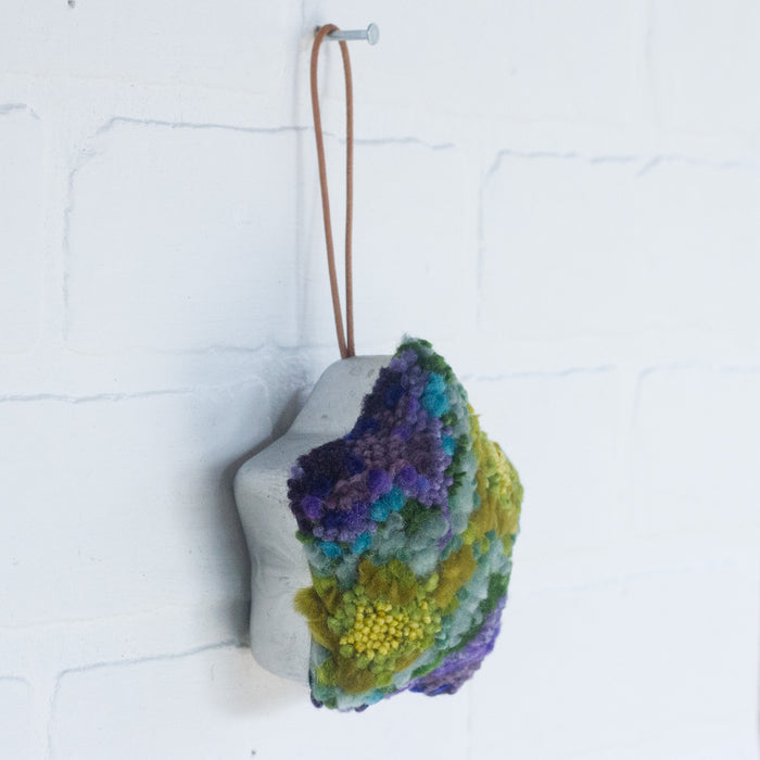 Star Puff Ornament | Green + Purple 1