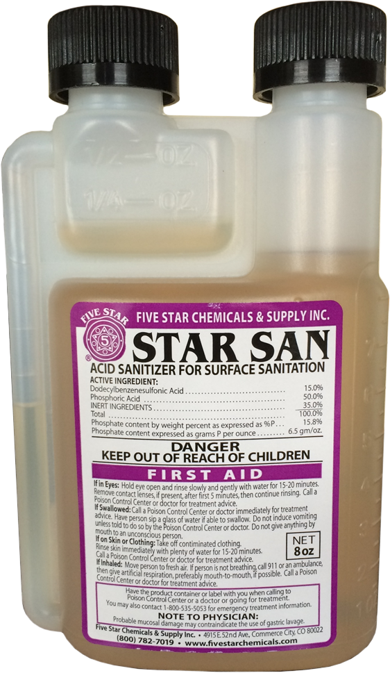 Star San Sanitizer | Acid-Based Sanitizer | High Foaming | Flavorless, Odorless, & Non-Toxic