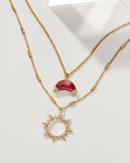 Sun & Moon Ruby Necklace Set