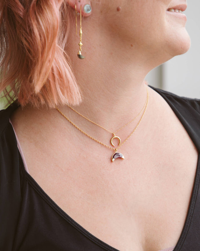 Sun & Moon Ruby Necklace Set