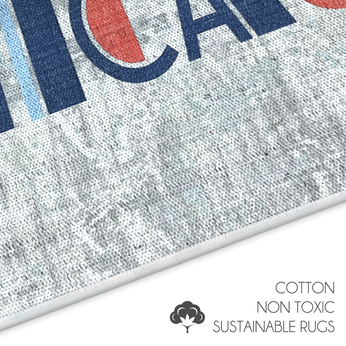 Sussexhome Chicago Design Large Mouse Pad for Desk - Cotton Mousepad for Desktop, Table, Office Desk Pad- 24" x 44"