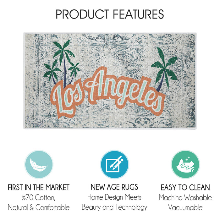 Sussexhome Los Angeles Design Large Mouse Pad for Desk - Cotton Mousepad for Desktop, Table, Office Desk Pad- 24" x 44"