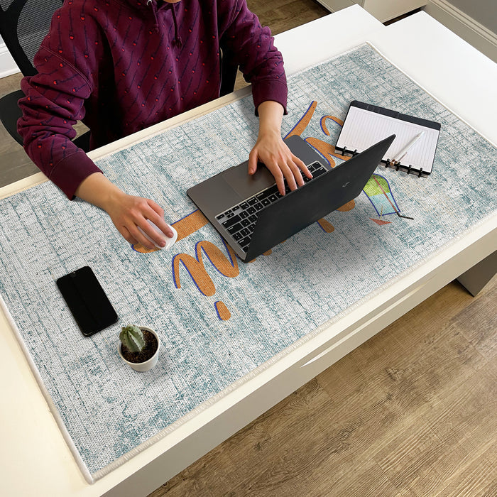 Sussexhome Miami Design Large Mouse Pad for Desk - Cotton Mousepad for Desktop, Table, Office Desk Pad- 24" x 44"