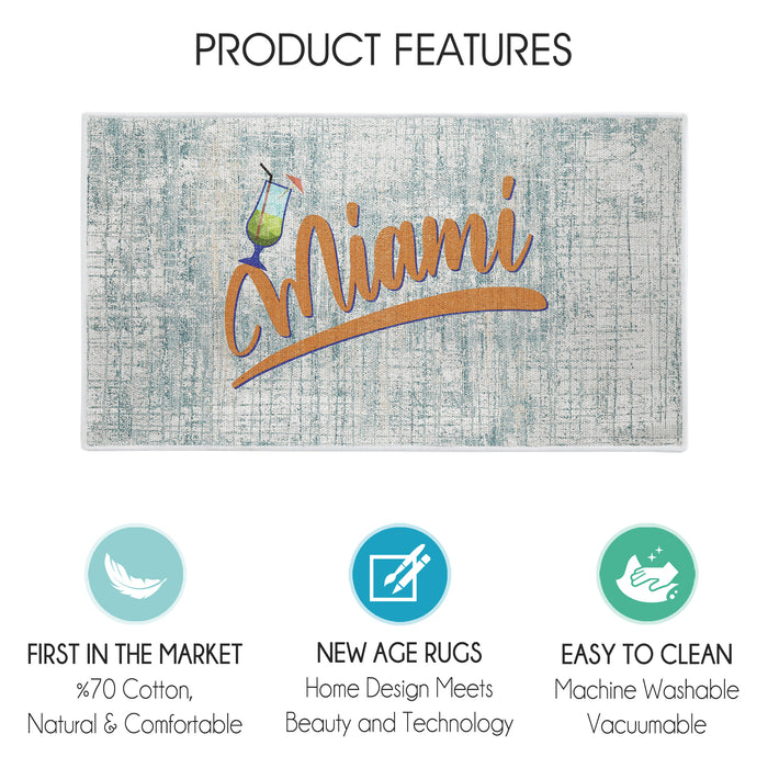 Sussexhome Miami Design Large Mouse Pad for Desk - Cotton Mousepad for Desktop, Table, Office Desk Pad- 24" x 44"