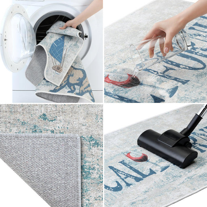 Sussexhome Miami Design Large Mouse Pad for Desk - Cotton Mousepad for Desktop, Table, Office Desk Pad- 24" x 44"