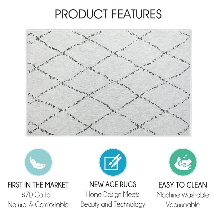 SussexHome Pets Ultra-Thin Cat and Dog Litter Mat for Litter Box - Washable Soft Natural Cotton - Slip Resistant
