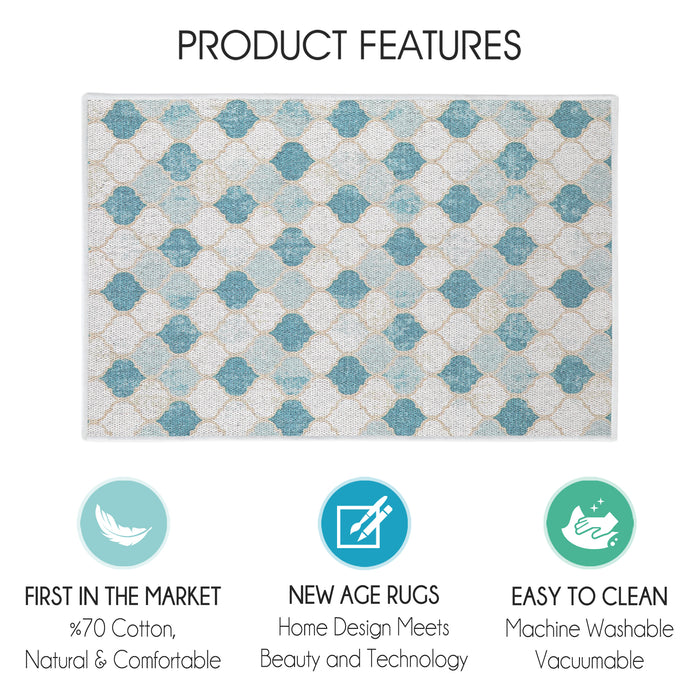 SussexHome Pets Ultra-Thin Cat and Dog Litter Mat for Litter Box - Washable Soft Natural Cotton - Slip Resistant
