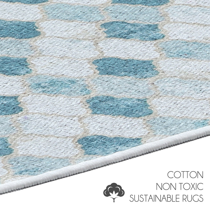 SussexHome Pets Ultra-Thin Cat and Dog Litter Mat for Litter Box - Washable Soft Natural Cotton - Slip Resistant