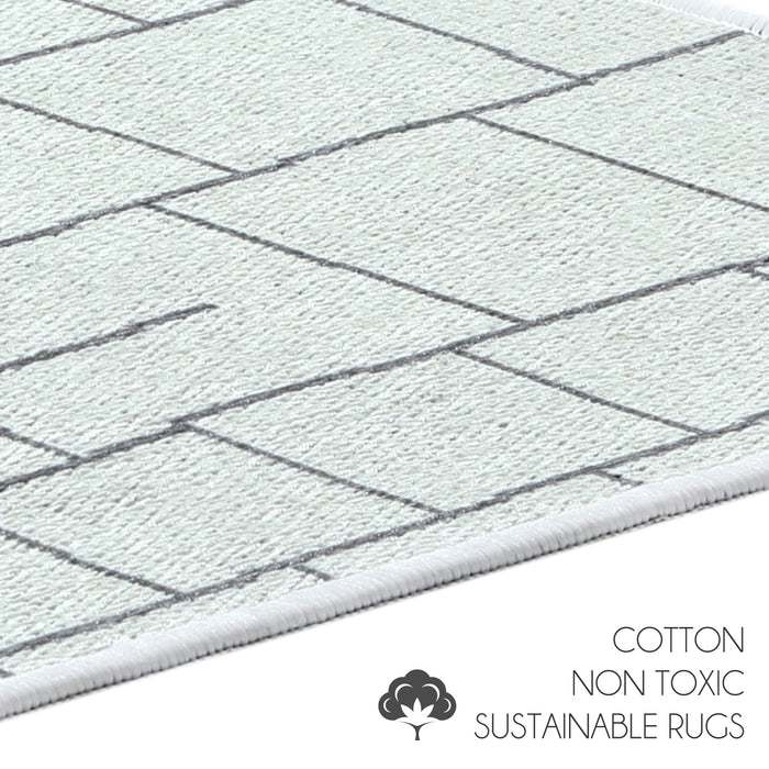 SussexHome Pets Ultra-Thin Cat and Dog Litter Mat for Litter Box - Washable Soft Natural Cotton - Slip Resistant