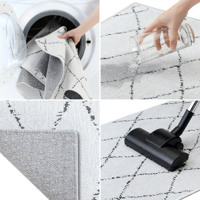 SussexHome Pets Ultra-Thin Cat and Dog Litter Mat for Litter Box - Washable Soft Natural Cotton - Slip Resistant