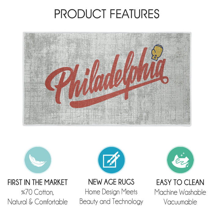 Sussexhome Philadelphia Design Large Mouse Pad for Desk - Cotton Mousepad for Desktop, Table, Office Desk Pad- 24" x 44"