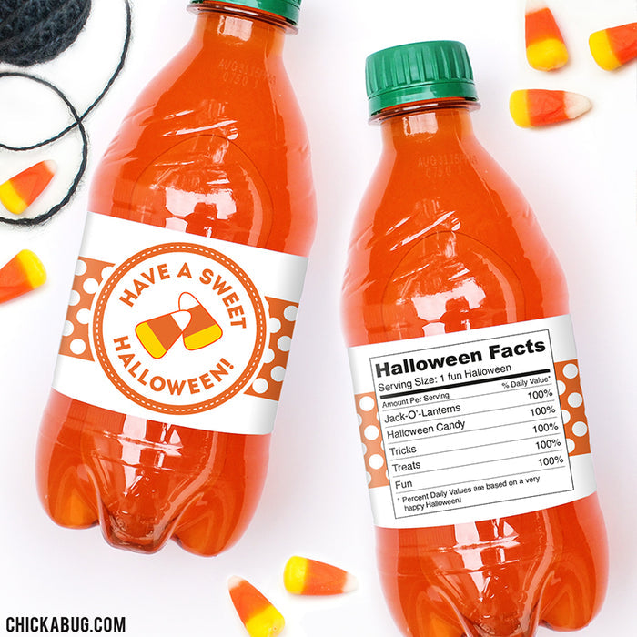 "Sweet Halloween" Drink Labels