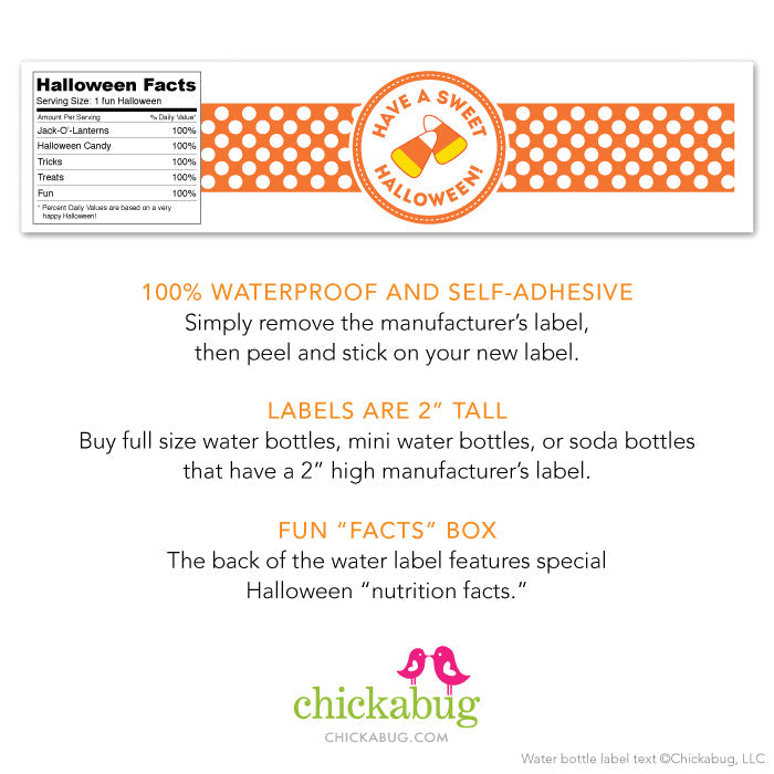 "Sweet Halloween" Drink Labels