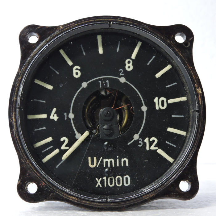 Tachometer, Electrical, 12,000 RPM, Luftwaffe Fl.20266 Drehzahlanzeiger
