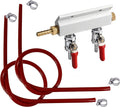 TAPCRAFT 2 Way Aluminum Manifold With 5/16" Tubing