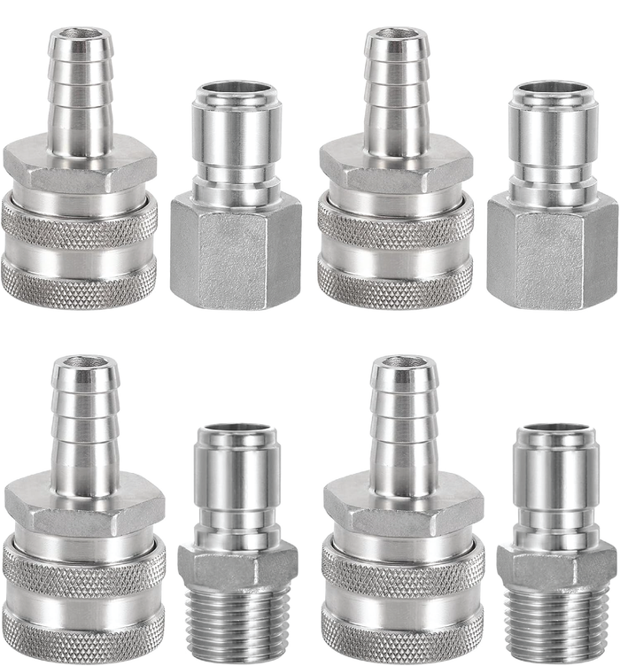TAPCRAFT Stainless Steel Quick Disconnect Complete Set