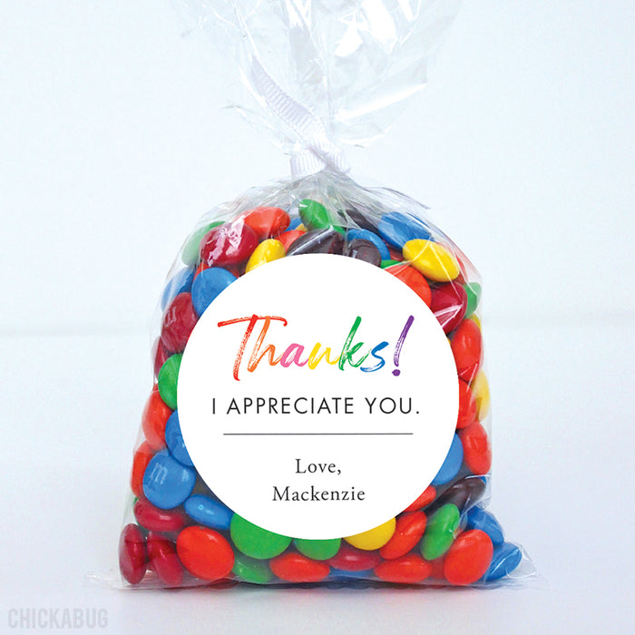 "Thanks! I Appreciate You" Stickers