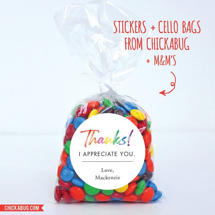 "Thanks! I Appreciate You" Stickers