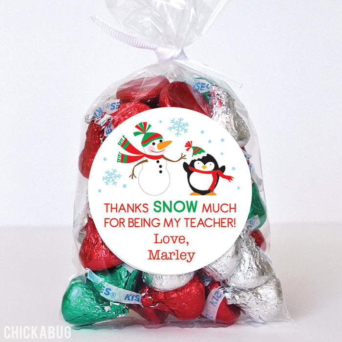 "Thanks SNOW Much" Teacher Appreciation Stickers