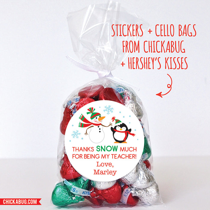 "Thanks SNOW Much" Teacher Appreciation Stickers