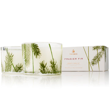 Thymes - Frasier Fir Candle Set - Pine Needle Design