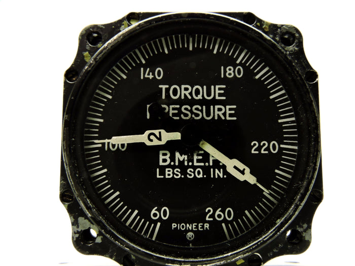 Torque Pressure / BMEP Indicator, Dual Engine, A(B)-26 Invader 60-260 PSI