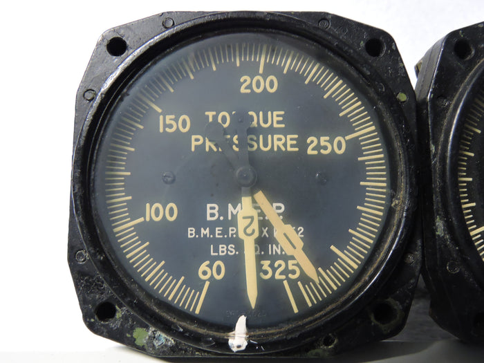 Torque Pressure / BMEP Indicators, Dual Engines 1&2, 3&4, C-121 Lockheed Constellation