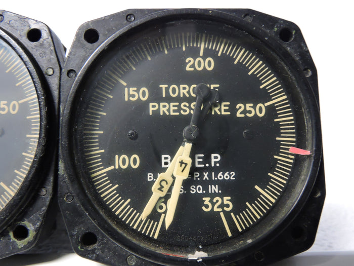 Torque Pressure / BMEP Indicators, Dual Engines 1&2, 3&4, C-121 Lockheed Constellation