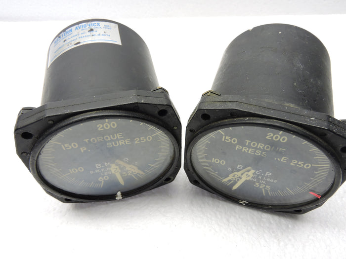 Torque Pressure / BMEP Indicators, Dual Engines 1&2, 3&4, C-121 Lockheed Constellation