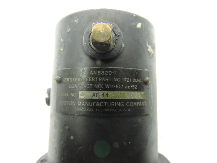 Turn and Bank Indicator AN5820-1 Air Force US Army, WWII, B-17, P-51, P-38