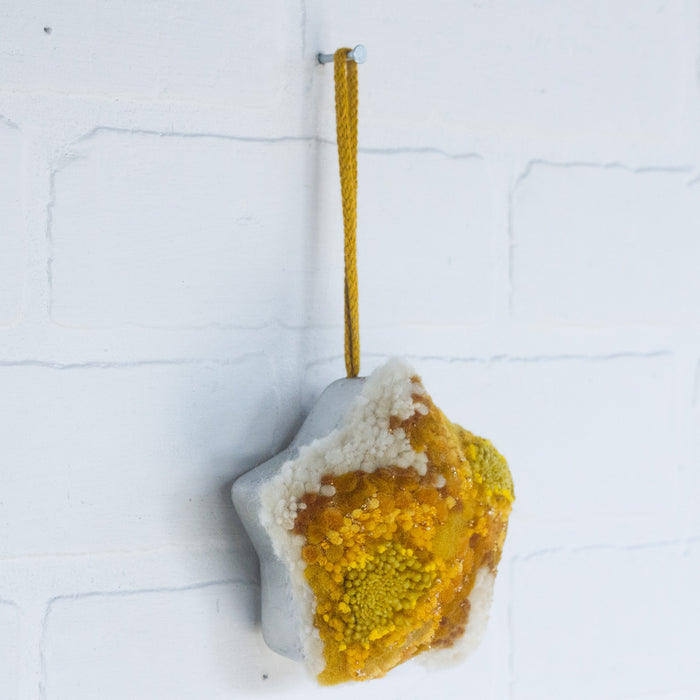 "Twinkle" Star Puff Ornament | Yellow 3