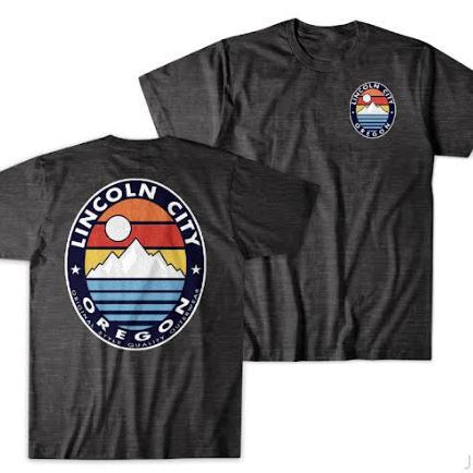 Unisex T-Shirt Along the Lines Mountain Charcoal