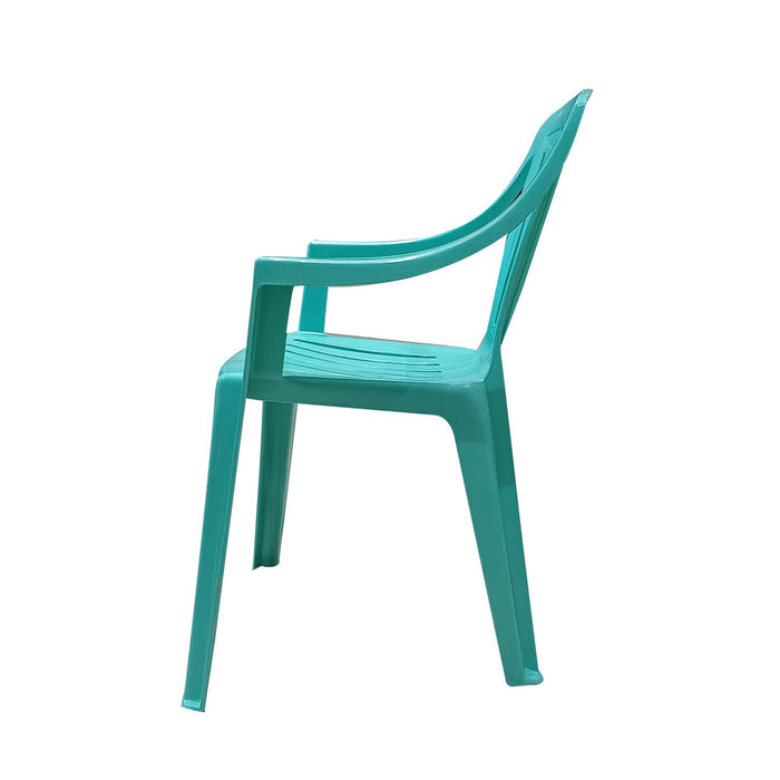 Uratex Monoblock King Armchair in green, left side view